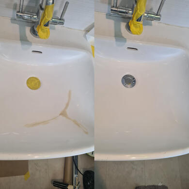 ceramic sink crack repair service completed in Gloucester