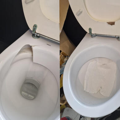 ceramic toilet crack repair completed in Gloucester