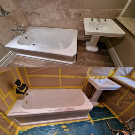 Cast iron Bath re-enamelling done in Gloucester