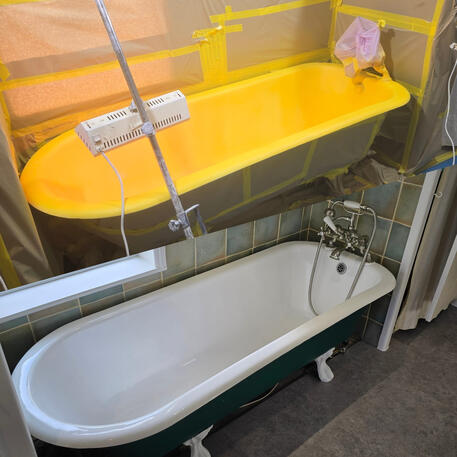 Cast iron Bath re-enamelling done in Gloucester