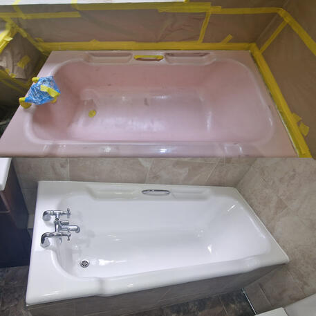 Cast iron Bath re-enamelling done in Cheltenham