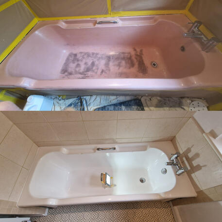 Cast iron Bath re-enamelling done in Cirencester