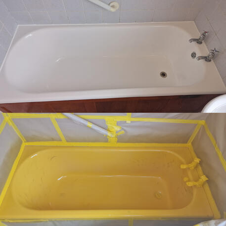 Untitled Cast iron Bath re-enamelling done in Gloucester