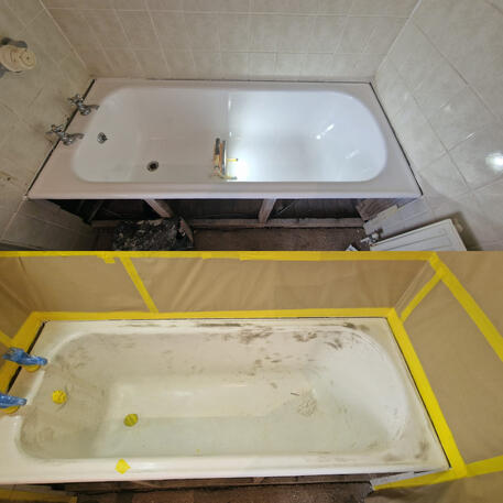 Cast iron Bath re-enamelling done in Cheltenham